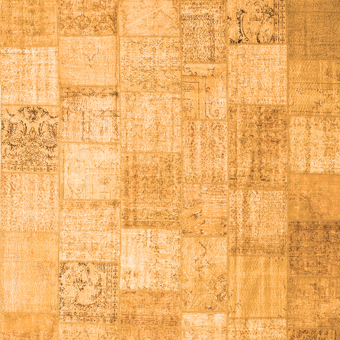 Serging Thickness of Machine Washable Patchwork Orange Transitional Area Rugs, wshcon1012org