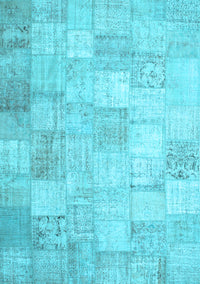 Patchwork Light Blue Transitional Rug, con1012lblu