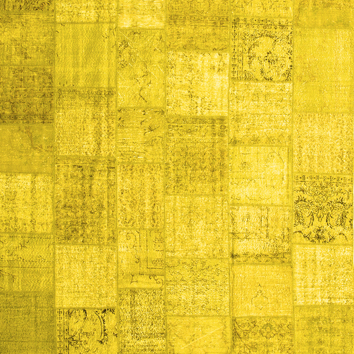 Patchwork Yellow Transitional Rug, con1012yw
