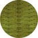 Machine Washable Abstract Green Contemporary Area Rugs, wshcon1013grn