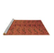 Sideview of Machine Washable Abstract Brown Contemporary Rug, wshcon1013brn