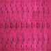 Square Machine Washable Abstract Pink Contemporary Rug, wshcon1013pnk