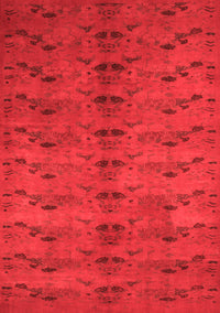 Abstract Red Contemporary Rug, con1013red