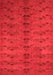 Abstract Red Contemporary Area Rugs