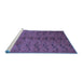 Sideview of Machine Washable Abstract Blue Contemporary Rug, wshcon1013blu