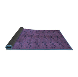 Sideview of Abstract Blue Contemporary Rug, con1013blu