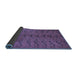 Sideview of Abstract Blue Contemporary Rug, con1013blu