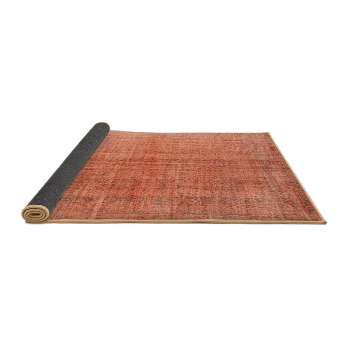 Thickness of Contemporary Orange Red Modern Rug, con1014