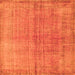 Serging Thickness of Abstract Orange Contemporary Rug, con1014org