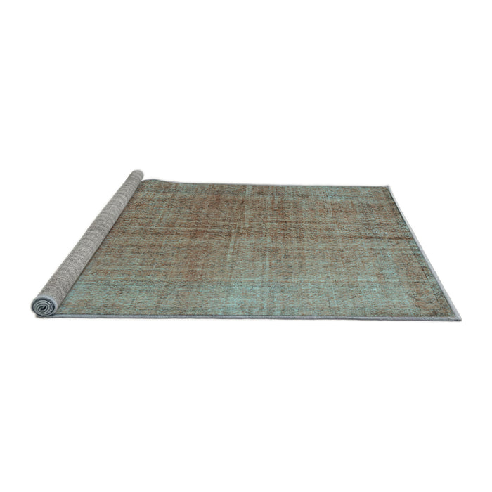 Sideview of Machine Washable Abstract Light Blue Contemporary Rug, wshcon1014lblu