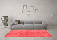 Machine Washable Abstract Red Contemporary Rug, wshcon1014red