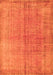 Serging Thickness of Machine Washable Abstract Orange Contemporary Area Rugs, wshcon1014org