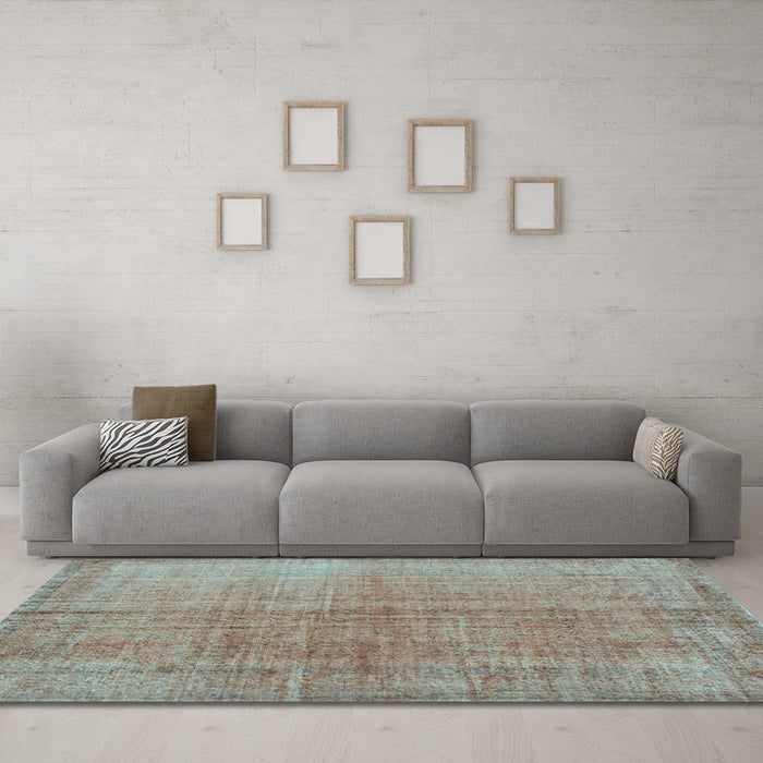 Machine Washable Abstract Light Blue Contemporary Rug in a Living Room, wshcon1014lblu