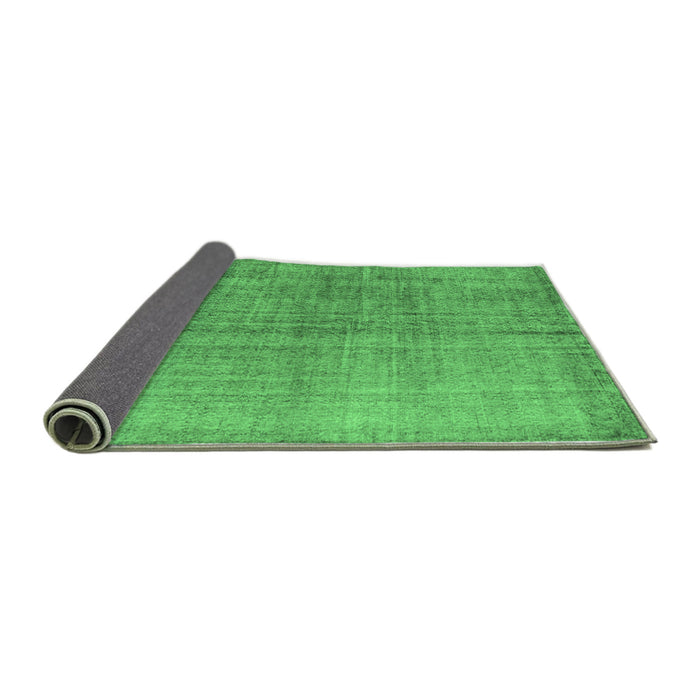 Sideview of Abstract Emerald Green Contemporary Rug, con1014emgrn