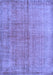 Abstract Blue Contemporary Rug, con1014blu