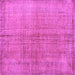 Square Abstract Purple Contemporary Rug, con1014pur