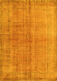 Abstract Yellow Contemporary Rug, con1014yw