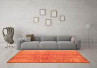 Machine Washable Abstract Orange Contemporary Rug, wshcon1014org