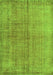 Abstract Green Contemporary Rug, con1014grn