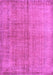 Machine Washable Abstract Purple Contemporary Area Rugs, wshcon1014pur