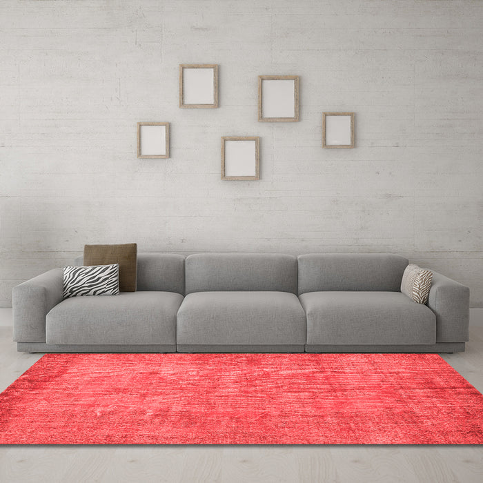 Contemporary Red Washable Rugs