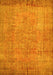 Machine Washable Abstract Yellow Contemporary Rug, wshcon1015yw