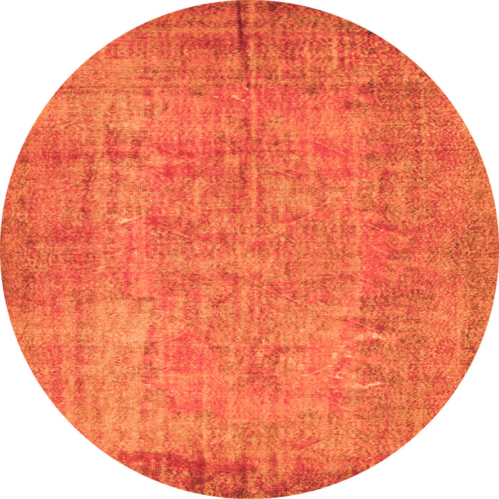 Square Abstract Orange Contemporary Rug, con1015org