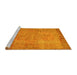 Sideview of Machine Washable Abstract Yellow Contemporary Rug, wshcon1015yw
