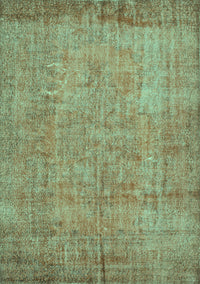 Abstract Turquoise Contemporary Rug, con1015turq