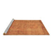 Sideview of Machine Washable Abstract Brown Contemporary Rug, wshcon1015brn