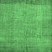 Square Abstract Emerald Green Contemporary Rug, con1015emgrn