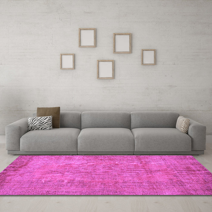 Machine Washable Abstract Purple Contemporary Area Rugs in a Living Room, wshcon1015pur