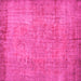 Square Abstract Pink Contemporary Rug, con1015pnk