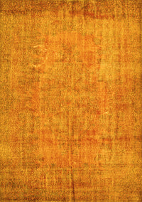 Abstract Yellow Contemporary Rug, con1015yw