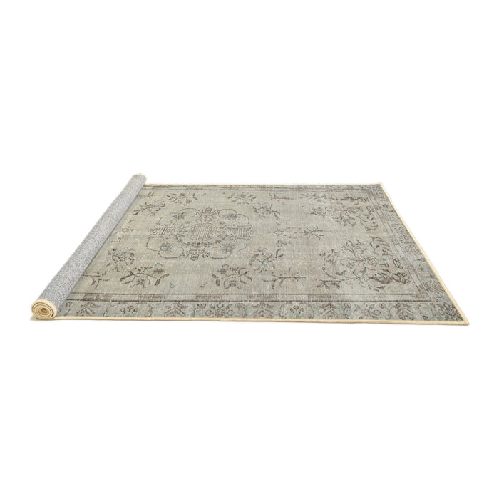 Serging Thickness of Machine Washable Contemporary Sage Green Rug, wshcon1016