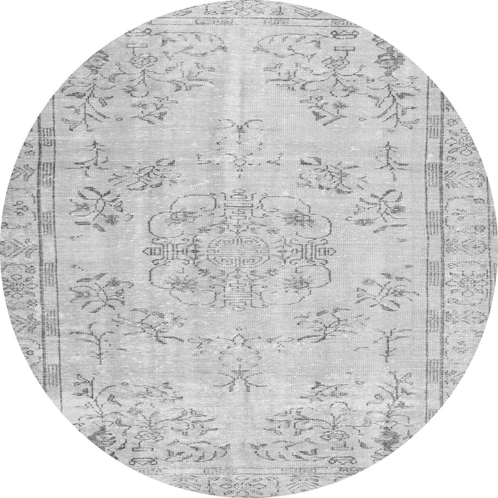 Square Abstract Gray Contemporary Rug, con1016gry