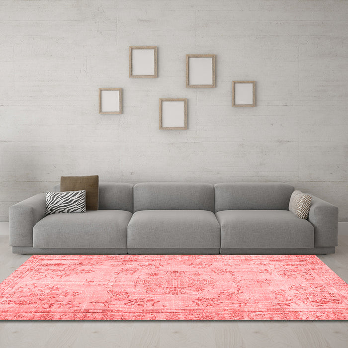 Contemporary Red Washable Rugs