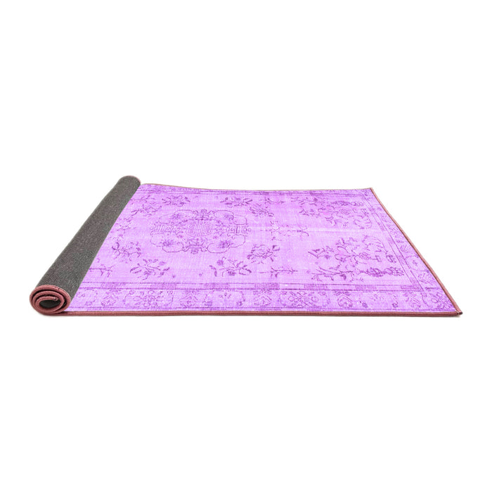 Sideview of Abstract Purple Contemporary Rug, con1016pur