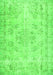 Abstract Green Contemporary Rug, con1016grn