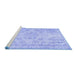 Sideview of Machine Washable Abstract Blue Contemporary Rug, wshcon1016blu