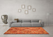 Machine Washable Abstract Orange Contemporary Area Rugs in a Living Room, wshcon1017org