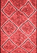 Abstract Red Contemporary Area Rugs