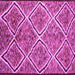 Square Machine Washable Abstract Purple Contemporary Area Rugs, wshcon1017pur