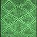 Square Abstract Emerald Green Contemporary Rug, con1017emgrn