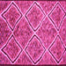 Square Machine Washable Abstract Pink Contemporary Rug, wshcon1017pnk