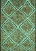 Abstract Turquoise Contemporary Rug, con1017turq