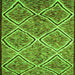 Serging Thickness of Abstract Green Contemporary Rug, con1017grn