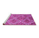 Sideview of Machine Washable Abstract Purple Contemporary Area Rugs, wshcon1017pur