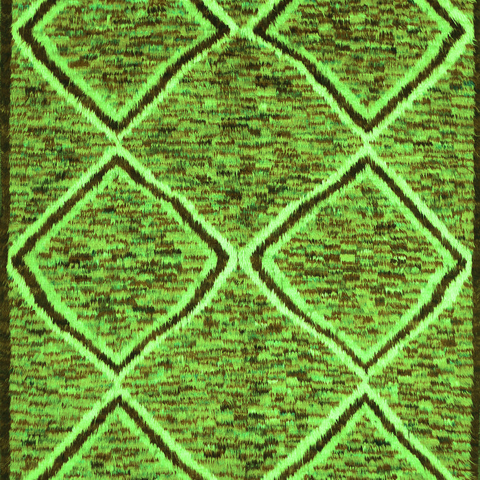Abstract Green Contemporary Rug, con1017grn