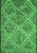 Machine Washable Abstract Emerald Green Contemporary Area Rugs, wshcon1017emgrn